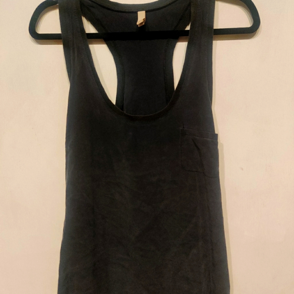 Joie 100% Silk Black Racer Back Tank